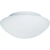 Searchlight Plafonnier, acier, opale, verre, blanc, intensité lumineuse variable, IP44