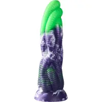 Hismith Premium Gode fantaisie en rotin KlicLok et ventouse 24 CM Vert