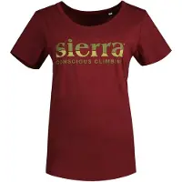 Sierra Climbing Burgundy Short Sleeve T-shirt Rouge M Femme