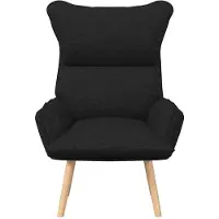 vidaXL Fauteuil relaxant Noir 69 x 74 x 93 cm tissu