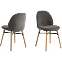 Ebuy24 Sophia chaise de salle à manger chenille gris.