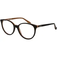 Max Mara Lunettes de soleil femme - - Marron foncé - Synthétique - Ronde - Décontractée - Pont 17 mm - Lentille 53 mm