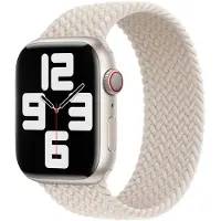 Apple Bracelet Solo tressé pour Watch | 44/45/46/49 mm - Taille 11 - Starlight