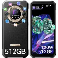 Blackview BL9000 (512 Go, Or, 6.78", Double SIM hybride, 5G), Téléphone portable, Or