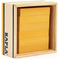 Kapla C40J 40 QUADRATE, plaquettes en bois jaune