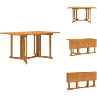 The Living Store Table de jardin pliante Butterfly 150x90x75 cm en teck massif