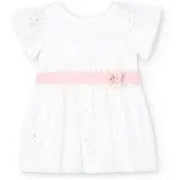 Boboli 708016 Short Sleeve Dress Blanc 5 Years Fille