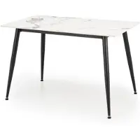 Halmar Table Emilio 120 marbre blanc / noir