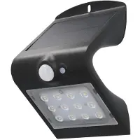 Unitec Elektro applique murale solaire à LED uniTEC avec détecteur de mouvement noir
