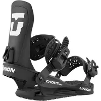Union - Fixations de snowboard all-mountain freestyle - Cadet Pro Black en Aluminium - Taille Enfant 37-40,5 - Noir