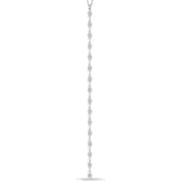 Brilio Silver - Long collier scintillant avec zircons NCL146W, (Argent)