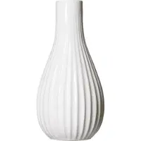 Ritzenhoff & Breker Vase SANREMO, blanc, 300 mm en faïence, avec structure cannelée décorative (1x)