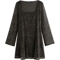 Next Robe beige / marron / noir