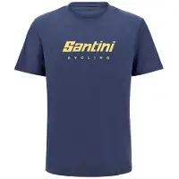 Santini Short Sleeve T-shirt Bleu XL