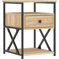 vidaXL Table de chevet chêne sonoma 40x42x55 cm bois d'ingénierie