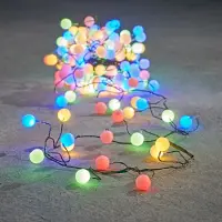 Luca Lighting Guirlande lumineuse de Noël verte avec 140 LED multicolores 3,5 m IP44 - Dasher