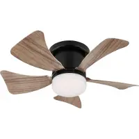Globo Deckenventilator Hines SW-HL mit LED & Fernbedienung, Ventilateur, Noir