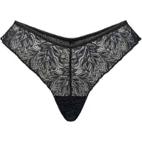 Erlich Textil String 'Iconic Lace' noir chiné