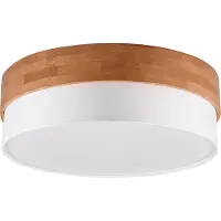 TRIO Plafonnier Ø 50cm Seasons bois avec du blanc