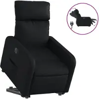 vidaXL Fauteuil relax releveur électrique noir similicuir