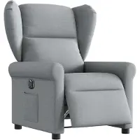 vidaXL Fauteuil relax électrique gris clair Tissu