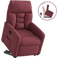 vidaXL Fauteuil relax avec releveur vin rouge Tissu