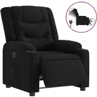 vidaXL Fauteuil relax électrique noir tissu