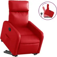 vidaXL Fauteuil relax releveur rouge similicuir