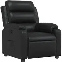 vidaXL Fauteuil inclinable Noir Similicuir