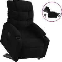 vidaXL Fauteuil relax releveur électrique noir tissu