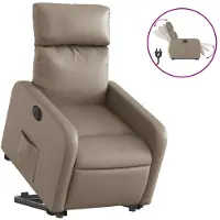 vidaXL Fauteuil relax avec releveur électrique Cappuccino similicuir