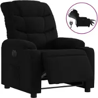 vidaXL Fauteuil relax électrique noir tissu