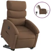vidaXL Fauteuil relax releveur électrique brun Tissu