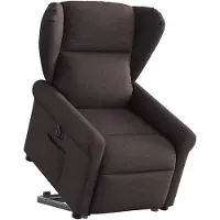vidaXL Fauteuil relax avec releveur électrique Tissu marron foncé