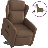 vidaXL Fauteuil relax releveur électrique brun Tissu
