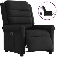 vidaXL Fauteuil relax électrique noir tissu