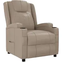 vidaXL Fauteuil relax cappuccino brun similicuir