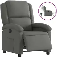 vidaXL Fauteuil relax électrique gris foncé Tissu