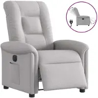 vidaXL Fauteuil relax électrique gris nuageux Tissu