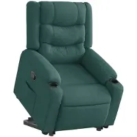 vidaXL Fauteuil relax avec releveur Vert foncé Tissu