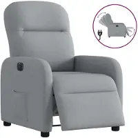 vidaXL Fauteuil relax électrique gris clair Tissu