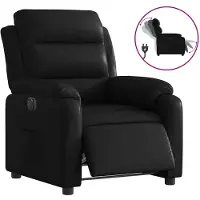vidaXL Fauteuil relax électrique noir similicuir