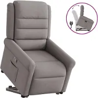 vidaXL Fauteuil relax avec releveur Taupe Tissu
