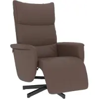 vidaXL Fauteuil relax avec repose-pieds Marron Similicuir