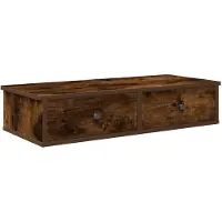 vidaXL Étagère murale avec tiroirs chêne fumé bois d'ingénierie