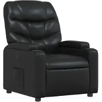 vidaXL Fauteuil relax noir similicuir