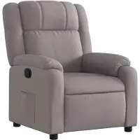 vidaXL Fauteuil relax Taupe Tissu