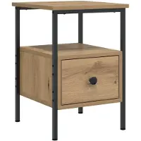 vidaXL Table de chevet chêne artisanal 34x36x50 cm bois d'ingénierie