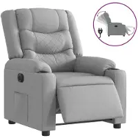 vidaXL Fauteuil relax électrique gris clair Tissu