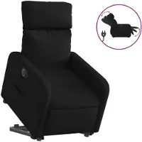 vidaXL Fauteuil relax releveur électrique noir tissu